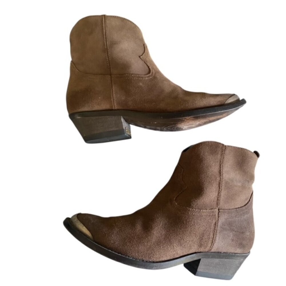 Golden Goose Young Ankle Boots in Dark Brown Suede 35